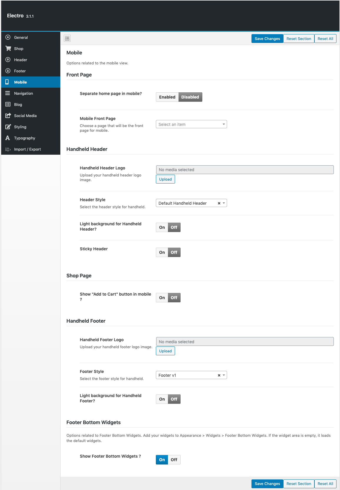 Mobile – Electro Documentation