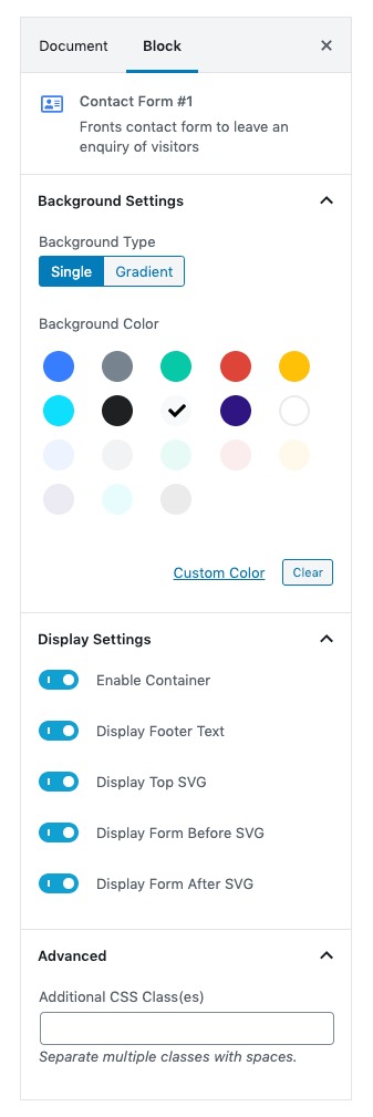 Contact Form #1 – Front Gutenberg Blocks